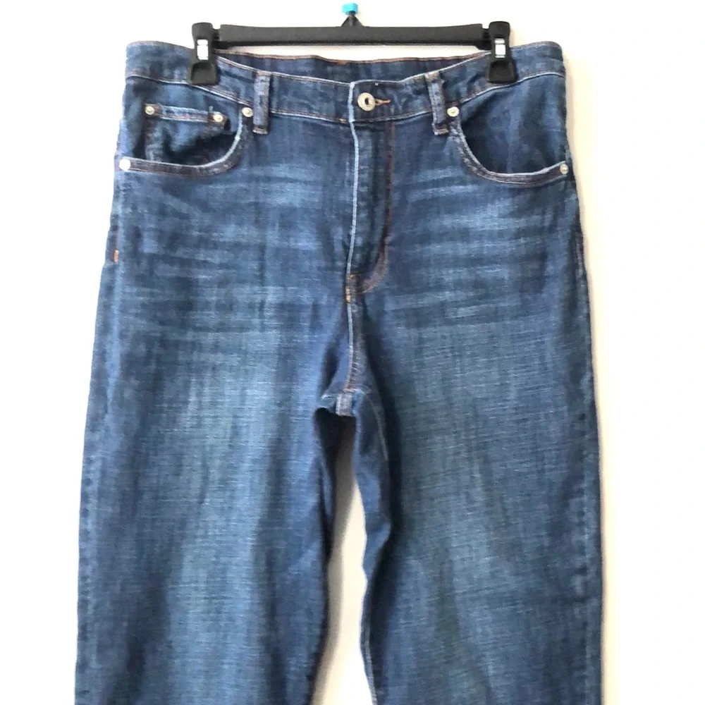 Ella Moss Blue High Waist Straight Jeans size 14 - Picture 3 of 10